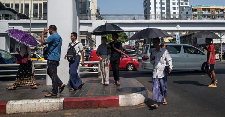 Myanmar records hottest ever April temperature of 48.2C