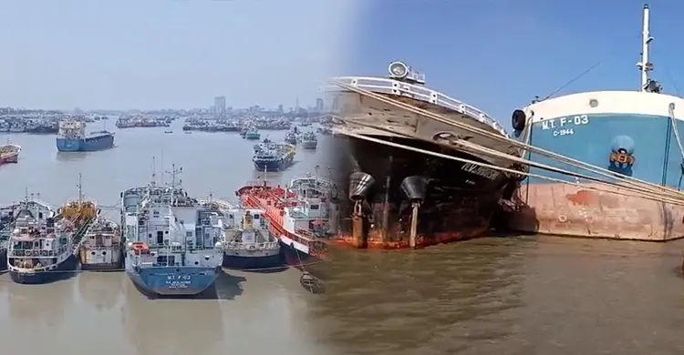 কর্ণফুলী নদীতে জ্বালানি তেলের ‘অবৈধ’ ভাসমান ডিপো