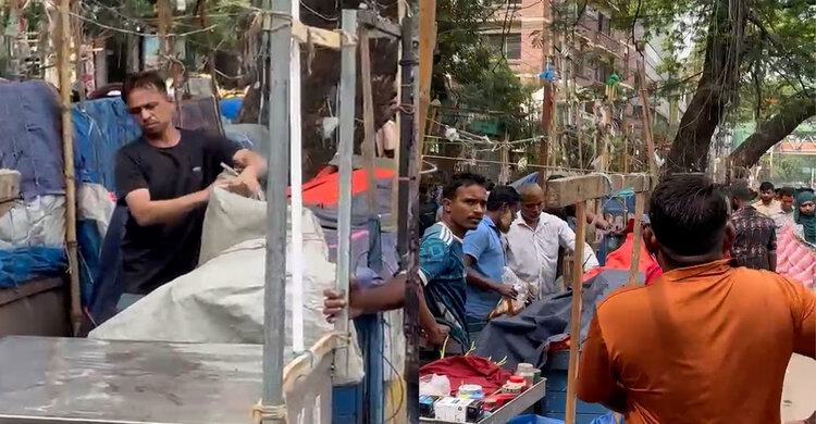 ফার্মগেটে অভিযানের খবরে তড়িঘড়ি করে সরানো হচ্ছে দোকানপাট