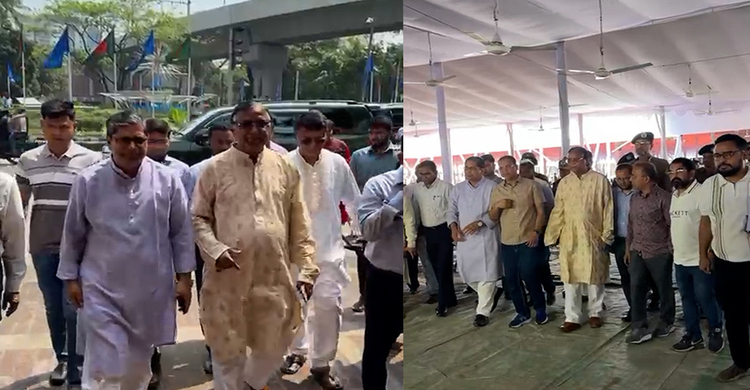 জাতীয় ঈদগাহ পরিদর্শনে স্থানীয় সরকার প্রতিমন্ত্রী ও ডিএসসিসির প্রশাসক
