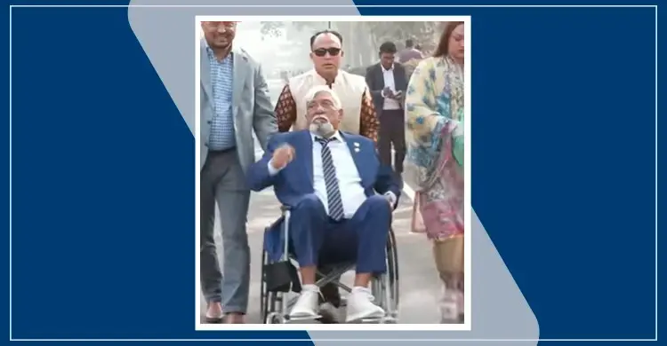 হুইল চেয়ারে শপথ নিতে এলেন নাছির চৌধুরী