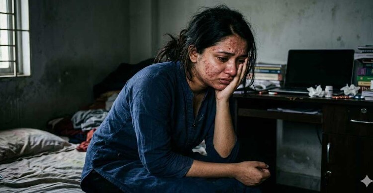 ব্রণের পেছনে লুকিয়ে থাকতে পারে মানসিক চাপ