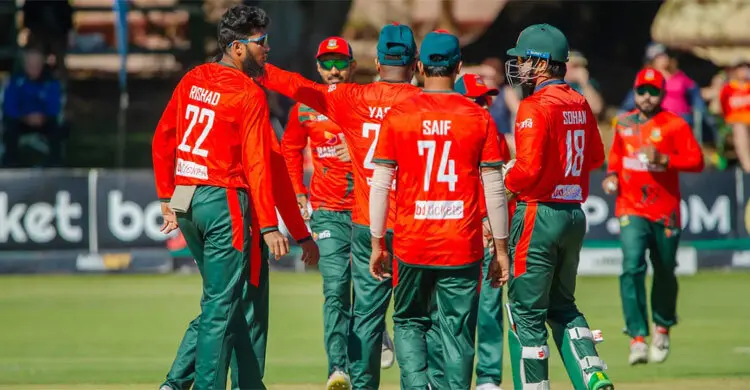 রিশাদের ঘূর্ণিতে অলআউট জিম্বাবুয়ে, সমতায় ফিরলো বাংলাদেশ