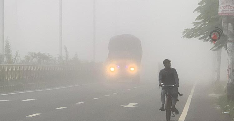 হেমন্তের সকালে কুয়াশার চাদর, শীতের আগমনী বার্তা