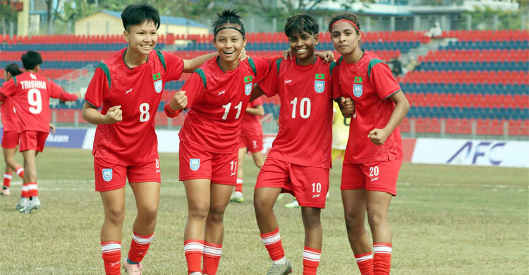 ভুটানের জালে ১২ গোল বাংলাদেশের মেয়েদের