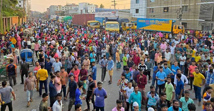Dhaka-Mymensingh highway blocked again, causing traffic jam