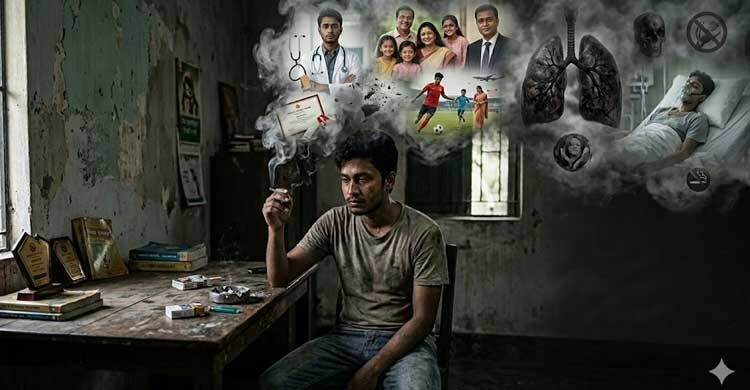 আসক্তির ধোঁয়ায় নিঃশেষ হয় স্বপ্ন আর স্বাস্থ্য