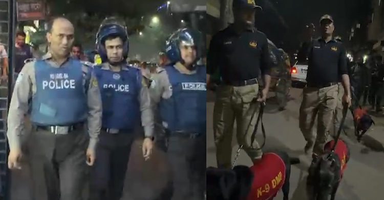 মোহাম্মদপুরে পুলিশের ডগ স্কোয়াডের বিশেষ অভিযান