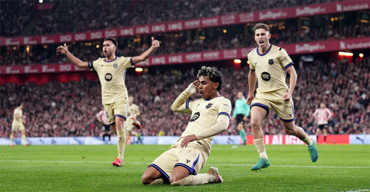 ইয়ামালের জাদুকরি গোল, রিয়ালের সঙ্গে ৪ পয়েন্টের ব্যবধানই রাখলো বার্সা