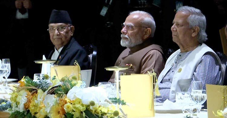 Yunus, Modi attend BIMSTEC dinner, sit side by side