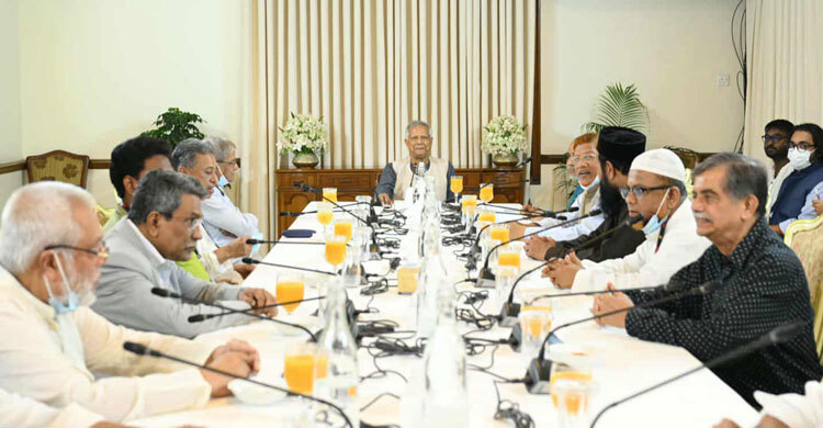 Political parties meet Yunus, affirm anti-fascist unity