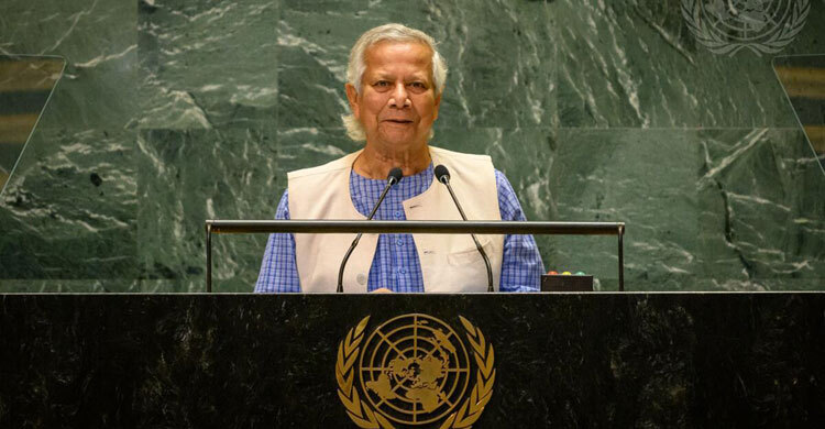 Yunus urges for immediate ceasefire to protect Palestinians