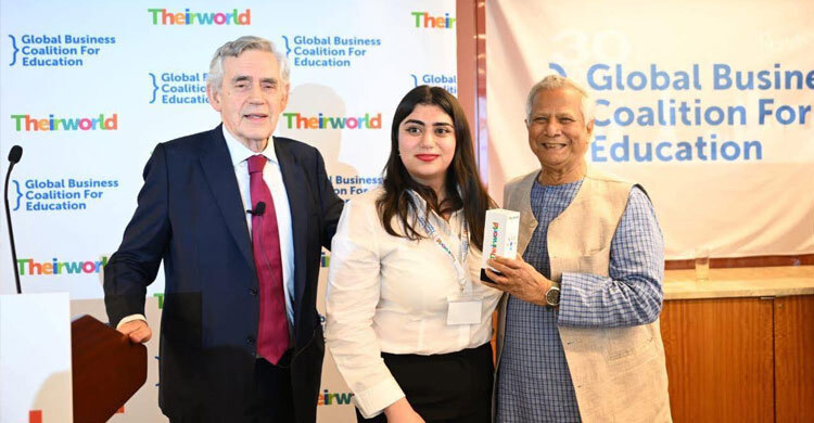 Yunus honoured at Theirworld’s Annual Global Education Dinner