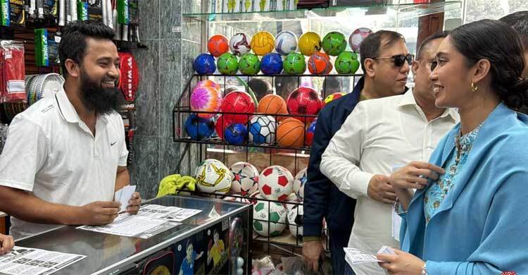 Zaima hits the streets, campaigning door to door for Tarique