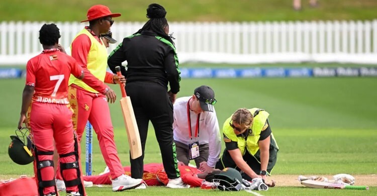 বলের আঘাতে মাঠ ছাড়া জিম্বাবুয়ের ক্রিকেটারের সিরিজ শেষ