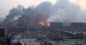 China orders evacuation of blast area