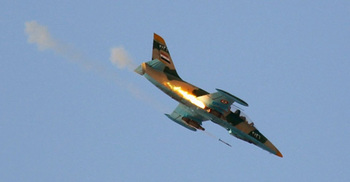 Syrian government warplane crashed