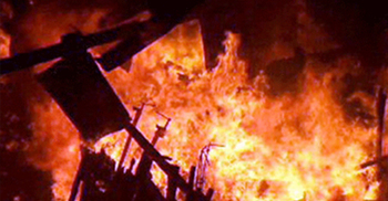 জুমের আগুনে ১৫ বসতঘর পুড়ে ছাই