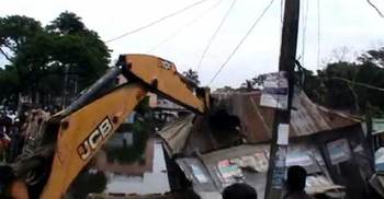 সরাইলে দু`শতাধিক অবৈধ স্থাপনা উচ্ছেদ