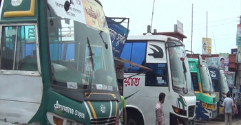 ঢাকা-কিশোরগঞ্জ সড়কে অনির্দিষ্টকালের বাস ধর্মঘট শুরু 