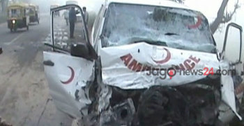 মানিকগঞ্জে বাস-অ্যাম্বুলেন্স সংর্ঘষে নিহত ১