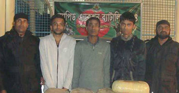 3 Youths with 34 KG Ganja detain in Brhammanbaria