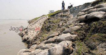 যমুনার বানিয়াজান স্পারের ২০ মিটার ধসে গেছে