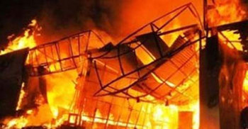 Fire gutted 36 shops in Comilla
