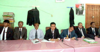 হবিগঞ্জে আইনজীবীদের কর্মবিরতি পালন