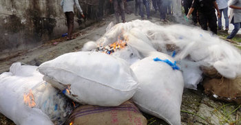 মুন্সিগঞ্জে ৩০ লাখ মিটার কারেন্ট জাল জব্দ