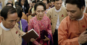 Historic new parliament opening in Myanmar