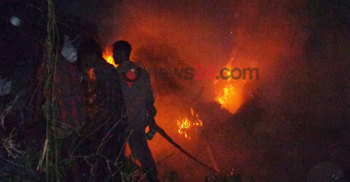 রাজবাড়ীতে তুলার গোডাউনে আগুন 