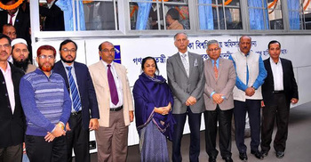 Two-minibuses introduced for DU officers