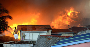 Fire at Tejgaon slum
