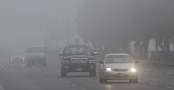 Driving speed limit during fog