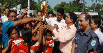 কিশোরগঞ্জে বঙ্গবন্ধু ও বঙ্গমাতা গোল্ডকাপ ফাইনাল অনুষ্ঠিত