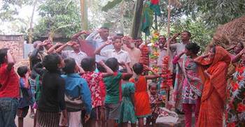 ছিটমহলে প্রধানমন্ত্রীর আগমন উপলক্ষে উন্মাদনা