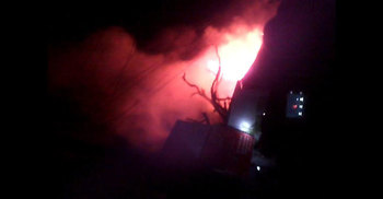পলাশবাড়িতে অগ্নিকাণ্ডে ১২ দোকান পুড়ে ছাই