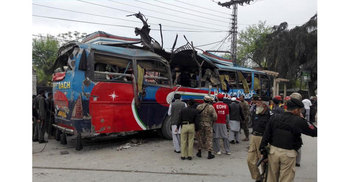 Bus blast kills 15 government employees in Pakistan