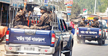 ব্রাহ্মণবাড়িয়ায় ২ প্লাটুন বিজিবি মোতায়েন
