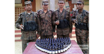 ব্রাহ্মণবাড়িয়ায় ইস্কফ ও হুইস্কি উদ্ধার