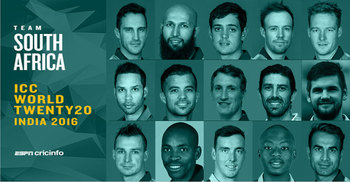 দক্ষিণ আফ্রিকার বিশ্বকাপ দল ঘোষণা