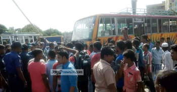 আশুগঞ্জে ঢাকা-সিলেট মহাসড়ক অবরোধ