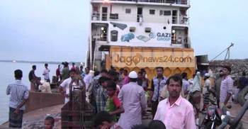 শিমুলিয়া-কাওড়াকান্দি রুটে যাত্রীদের দুর্ভোগ চরমে