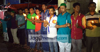 মঙ্গল প্রদীপ জ্বালিয়ে গুলশান ট্রাজেডির প্রতিবাদ