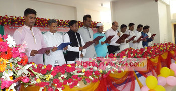 করিমগঞ্জে ১০ ইউপি চেয়ারম্যানের শপথগ্রহণ 