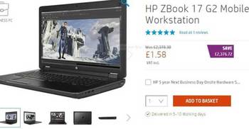 HP apologises after £1.58 laptop error