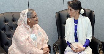 PM Hasina meets Suu Kyi in New York