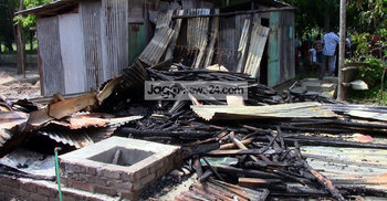 মাদারীপুরে স্কুল শিক্ষকের বাড়িতে আগুন দিল দুর্বৃত্তরা 