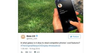 Moto calls out Samsung for ‘stealing’ its Smartphone feature